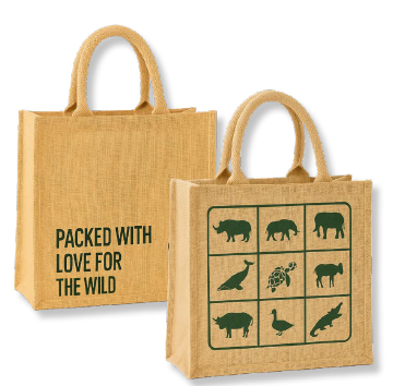 Jute Lunch Bag - Wildlife - Image 2
