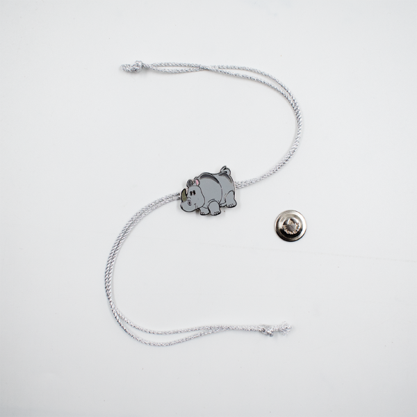 Indian Rhino - Rakhi | Lapel Pin | Magnet - Image 2