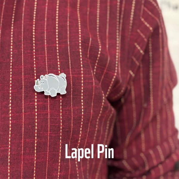 Indian Rhino - Rakhi | Lapel Pin | Magnet - Image 4