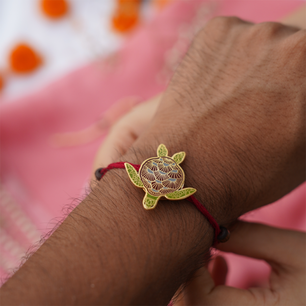 Olive Ridley Turtle - Rakhi | Lapel Pin | Magnet - Image 4