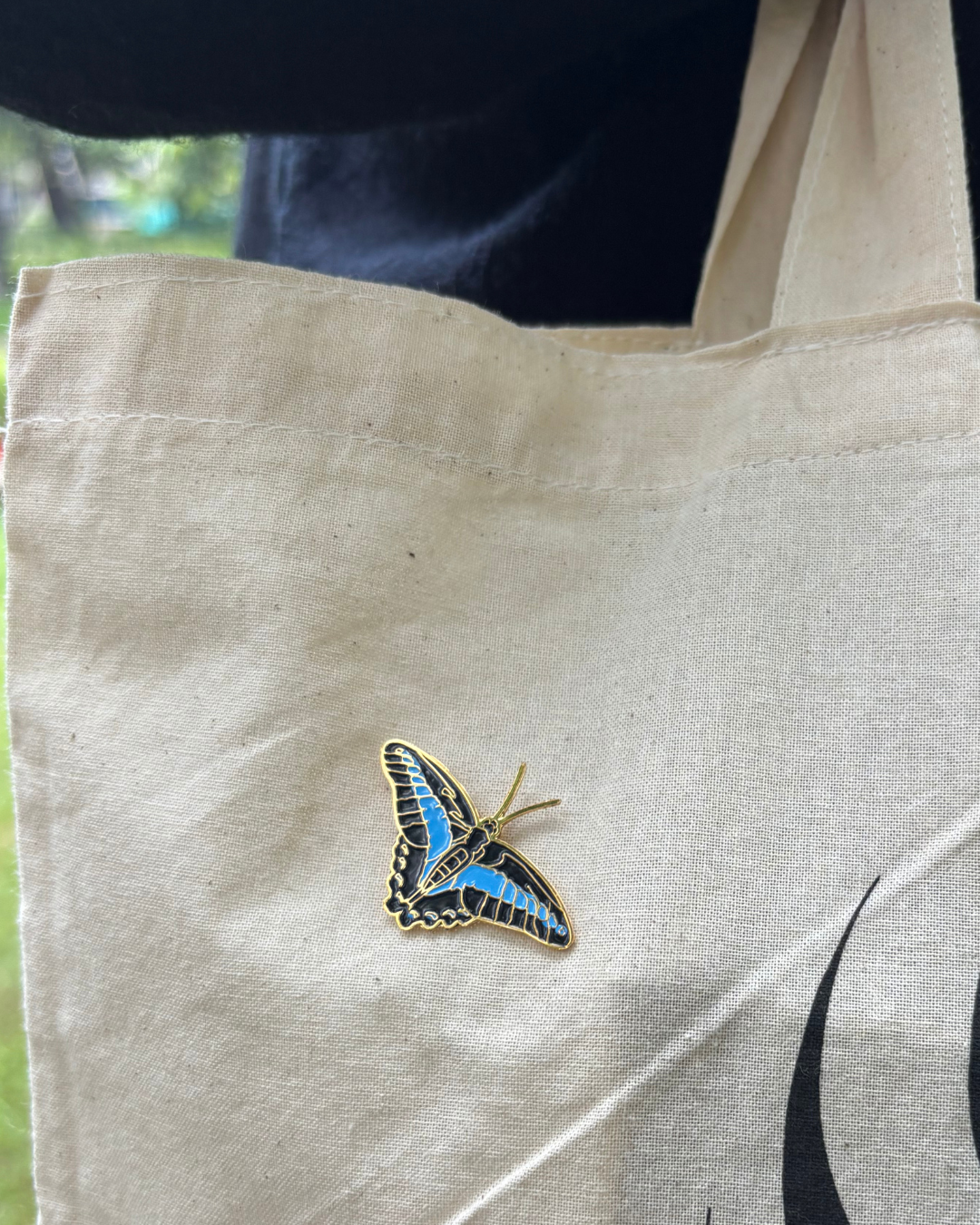Common Bluebottle Butterfly (Graphium sarpedon) - Lapel Pin - Image 3