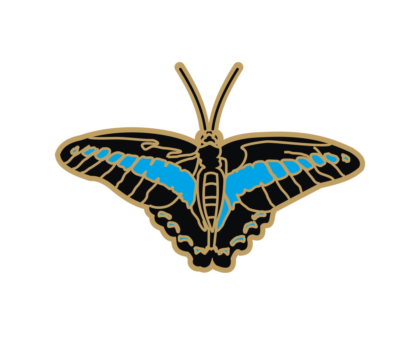 Common Bluebottle Butterfly (Graphium sarpedon) - Lapel Pin