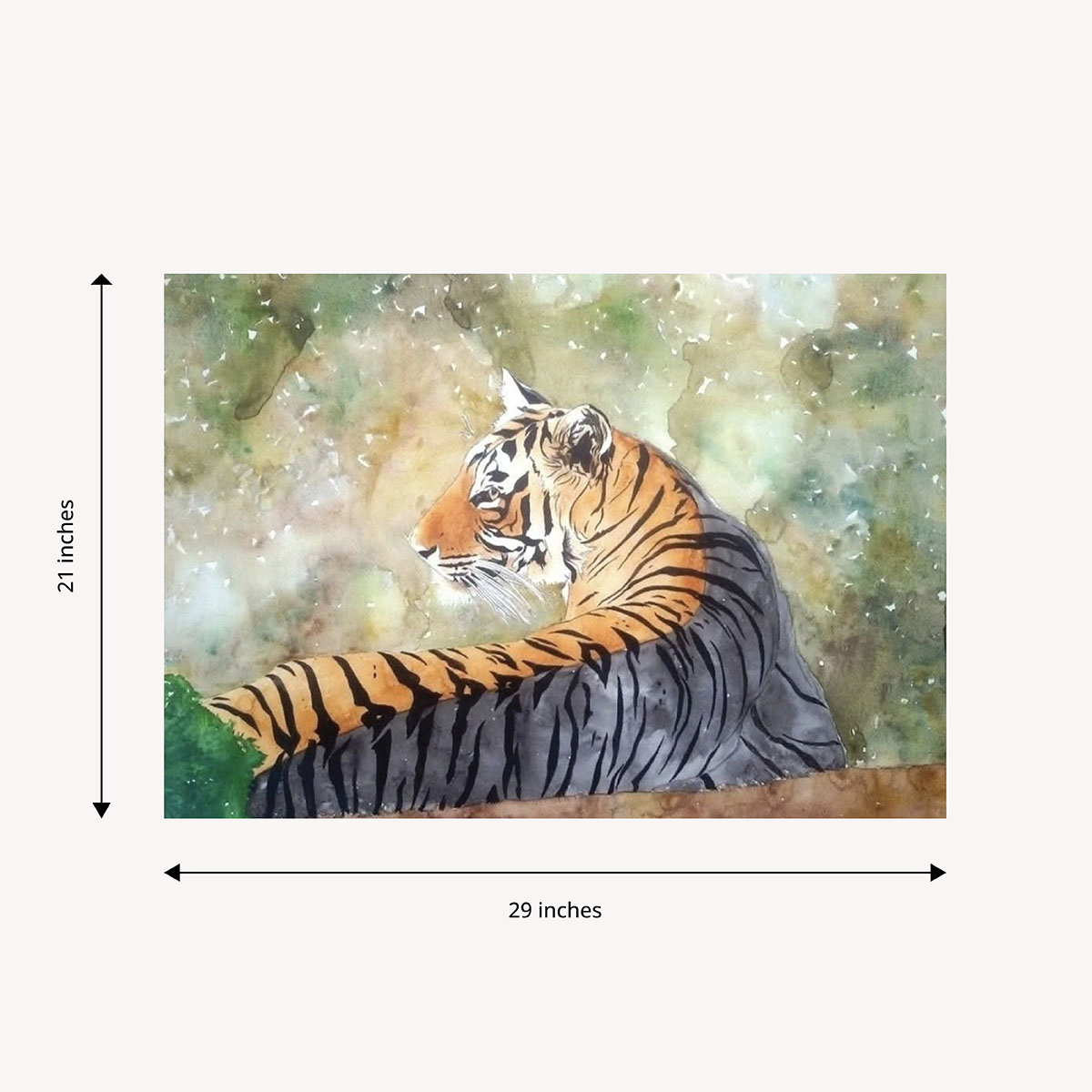 Painting: Tiger Basking in Sun (Unframed) - Image 2