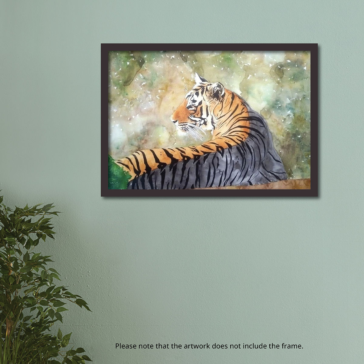 Painting: Tiger Basking in Sun (Unframed) - Image 3